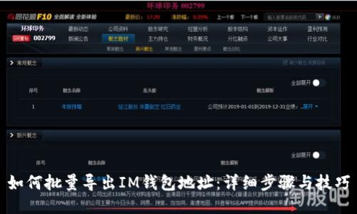 如何批量导出IM钱包地址:详细步骤与技巧